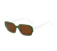 QGGNMGT Occhiali da sole alla moda per uomo e donna con protezione UV400, patchwork di colori, moda estate primavera (verde tè)