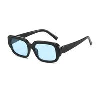 QGGNMGT Occhiali da sole alla moda per uomo e donna con protezione UV400, patchwork di colori, moda estate primavera (nero blu)