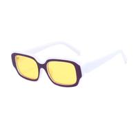 QGGNMGT Occhiali da sole alla moda per uomo e donna con protezione UV400, patchwork di colori, moda estate primavera (nero giallo)