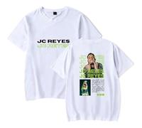 QGHXFY JC Reyes 2025 Cool Casual Moda Classico Tee Manica Corta Unisex,Bianca,3XL