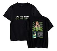 QGHXFY JC Reyes 2025 Cool Casual Moda Classico Tee Manica Corta Unisex,Nero,3XL