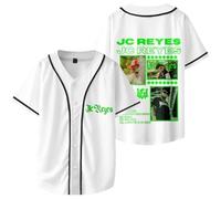 QGHXFY JC Reyes 25 Baseball Casual Moda Classico Tee Manica Corta Unisex,Bianca,3XL