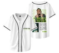 QGHXFY JC Reyes Classic Baseball Casual Moda Classico Tee Manica Corta Unisex,Bianca,3XL