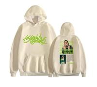 QGHXFY Rapper JC Reyes Tour 2025 Stampata Felpa a Cappuccio, Maglie Unisex Moda Casual Manica Lunga,Beige,3XL