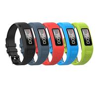 QGHXO Band per Garmin Vivofit 1/VIVOFIT2, Morbido Silicone Watch Band Strap di Ricambio per Garmin Vivofit 1/Garmin Vivofit 2 Activity Tracker, Piccolo, Grande, Dieci Colori, 5PCS Bands-Boy, Large