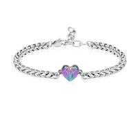 QGJNSGC Braccialetto con urna a forma di cuore per ceneri da donna, ali d'angelo, braccialetti per cremazione, ricordo umano per animali domestici, funerali, gioielli commemorativi per i propri cari