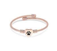 QGJNSGC Braccialetto per ceneri, gioiello commemorativo in acciaio inox, a forma di zampa di animale domestico, a forma di cuore, urna con ciondolo a forma di urna per i propri cari, funerali