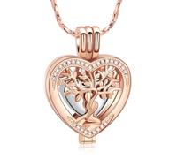 QGJNSGC Collana con urna a forma di albero della vita, per ceneri a forma di cuore, gioielli commemorativi per donne e uomini, portaceneri ricordo Jewellrey, regali per i propri cari, Misura unica