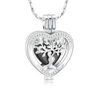 QGJNSGC Collana con urna a forma di albero della vita, per ceneri a forma di cuore, gioielli commemorativi per donne e uomini, portaceneri ricordo Jewellrey, regali per i propri cari