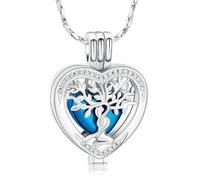 QGJNSGC Collana con urna a forma di albero della vita, per ceneri a forma di cuore, gioielli commemorativi per donne e uomini, portaceneri ricordo Jewellrey, regali per i propri cari, Misura unica