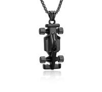 QGJNSGC Collana con urna a forma di auto da corsa, per donne e uomini, con ciondolo a forma di auto da corsa Formula UNO, gioiello per cremazione, medaglione commemorativo con ciondolo per ceneri,