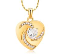 QGJNSGC Collana con urna a forma di cuore per ceneri in acciaio inossidabile con cristallo per cremazione commemorativa ciondolo per ceneri per i propri cari porta ceneri funebre ricordo commemorativo