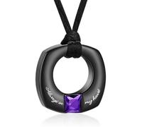 QGJNSGC Collane con urna per ceneri commemorative Urne Collana con ciondolo Cerchio della Vita Eternità Cremazione Ceneri Gioielli Keepsake Always in My Heart, Unisex, Acciaio inossidabile, Non pietra