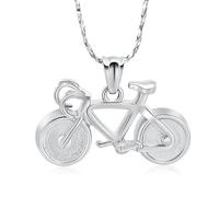 QGJNSGC Gioielli per la cremazione della bicicletta per le ceneri della bici collana per donne uomini donne ricordo ciondolo commemorativo portacenere ricordo gioielli di amore uno, Acciaio