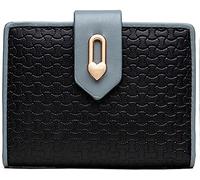 QGKWJP Porta carte Portafoglio in pelle da donna Portafoglio con fibbia di grande capacità Portafoglio corto multifunzionale con pochette (Colore : Giallo)