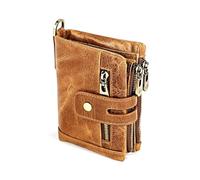 QGKWJP Portafoglio bifold corto da uomo in pelle casual Portafoglio Portamonete Portamonete da uomo Portafoglio corto multifunzione retrò con cerniera