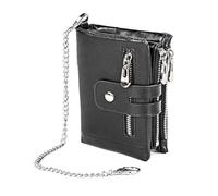 QGKWJP Portafoglio bifold corto da uomo in pelle casual Portafoglio Portamonete Portamonete da uomo Portafoglio corto multifunzione retrò con cerniera