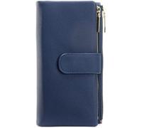 QGKWJP Portafoglio da Donna Tri-Fold di Grande capacità Due Tasche per Portamonete con Cerniera Portafoglio Lungo da Donna in Pelle PU Pochette da Donna (Colore : F, Dimensioni : 19 cm)