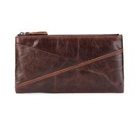 QGKWJP Portafoglio da uomo Borsa a mano lunga Borsa a doppia cerniera da uomo con doppia cerniera Borsa per carte multifunzione, scelta migliore (Colore : C, Dimensioni : 22 * 12 * 2.5cm)