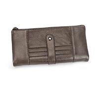 QGKWJP Portafoglio da uomo lungo Portafoglio Porta carte di credito in pelle da uomo vintage Pochette a basso profilo con cerniera (Colore : A, Dimensioni : 19 * 10 * 3cm)