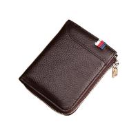 QGKWJP Portafoglio da uomo Porta carte di credito in vera pelle con cerniera Portamonete con cerniera in pelle bovina Portafogli bifold per uomo (Colore : B, Dimensioni : 12 * 9.5 * 2cm)