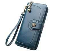 QGKWJP Portafoglio Donna Lungo Blu Pochette Portamonete Donna Portafogli con cerniera Portamonete da donna Portamonete Portamonete (Colore : B, Dimensioni : 19 * 9 * 3.5cm)
