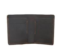 QGKWJP Portafoglio Minimalista per Uomo Donna, Mini Bifold in Pelle Sottile, Porta Carte di Credito con Tasca Frontale (Colore : Nero, Dimensioni : 9.5x11.5x2cm)