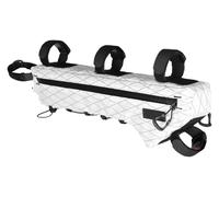QGMKMVZZBK Borsa Da Sella Moto Borse Da Sella Moto Borsa Telaio Bicicletta Triangolare Antipioggia Ciclismo Trave Trasversale MTB Strada Con Motore 17 Pollici O Più Lunga(White-2.4l)