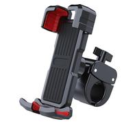 QGMKMVZZBK Porta Cellulare GPS Per Altri Smartphone Da 4,7" A 6,8" Supporto GPS Per Telefono Per Motocicletta Morsetto Per Cellulare Manubrio Clip Per Scooter(Rosso)