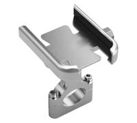 QGMKMVZZBK Porta Cellulare GPS Supporto GPS Moto Bicicletta Telefono Cellulare Specchietto Retrovisore Montaggio Manubrio Adattamento Anteriore Fisso(Silver Handlebar)