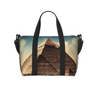 QGQHS Sognando le piramidi di Khufu Borsa da viaggio a mano. Per uomini e donne. Materiale durevole e design elegante, adatta per viaggi d'affari e tempo libero, nero