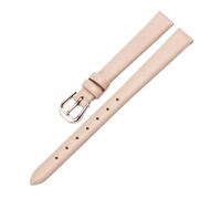 Qgsaghty Cinturino in pelle morbida ultrasottile sottile da 10mm-20mm Catena per orologio colorata Accessori femminili, fibbia in oro rosa, tinta unita, Cachi, 10mm