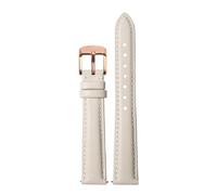 Qgsaghty Cinturino per orologio da donna in vera pelle a sgancio rapido 12mm 14mm 15mm 16mm 18mm Bracciale da donna, Oro rosa bianco, 12mm