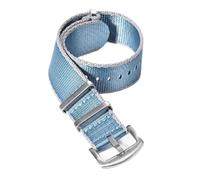 Qgsaghty Sostituzione cinturini per orologi da 20mm 22mm con cinturino in nylon impermeabile resistente al sudore, Grigio azzurro, 22mm