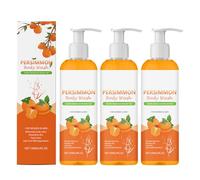 QGuoJie Persimmon Body Wash - Gel doccia deodorante naturale per una forte rimozione degli odori, pulizia profonda e idratante, profumo fresco per l'odore degli anziani (3)