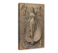 QGVBGF Stampa artistica su tela, motivo: La nascita di Venere, mitologia classica, decorazione per camera da letto, ufficio, stanza, regalo, 40 x 60 cm