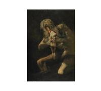 QGVBGF Stampa artistica su tela, motivo: Saturno che divora uno dei suoi figli, Francisco Goya del 1823, decorazione artistica per camera da letto, ufficio, stanza, regalo, 20 x 30 cm