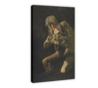 QGVBGF Stampa artistica su tela, motivo: Saturno che divora uno dei suoi figli, Francisco Goya del 1823, decorazione artistica per camera da letto, ufficio, camera da letto, regalo, 30 x 45 cm