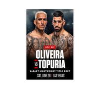 QGVBGF UFC 317 Oliveira Vs Topuria 2025, poster su tela, decorazione per camera da letto, ufficio, stanza, regalo, 50 x 75 cm