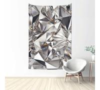 QGWDYYJQ Arazzo da appendere alla parete con motivo astratto con cristalli e brillantini, 152,4 x 101,6 cm