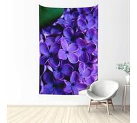 QGWDYYJQ Arazzo estetico da appendere alla parete con fiori viola, 152,4 x 101,6 cm