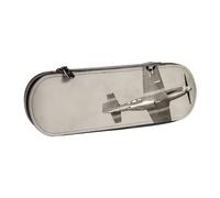 QGWDYYJQ Astuccio in pelle stampata con aeroplano della seconda guerra mondiale della seconda guerra mondiale, astuccio per cancelleria portatile