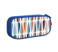 QGWDYYJQ Astuccio per cancelleria con stampa a forma di goccia, stile moderno, stile retrò, organizer portatile, Blu, Taglia unica, Portamonete