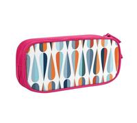 QGWDYYJQ Astuccio per cancelleria con stampa a forma di goccia, stile moderno, stile retrò, organizer portatile, rosa, Taglia unica, Portamonete