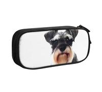 QGWDYYJQ Astuccio per cancelleria con stampa Schnauzer ben educato, Nero , Taglia unica, Portamonete