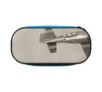 QGWDYYJQ Astuccio portamatite portatile con stampa aeroplano della Seconda Guerra Mondiale, Nero , Taglia unica, Portamonete