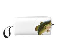QGWDYYJQ Bait con lenza da pesca che mangia pesciolini stampati ricevono borsa piccola borsa per il trucco borsa portatile