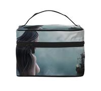 QGWDYYJQ Beauty case da viaggio con stampa di una nave pirata con sirena e vela sul mare