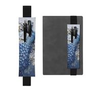QGWDYYJQ Bellissimo astuccio portapenne in pelle stampata con pavone, Nero , Taglia unica, Portamonete