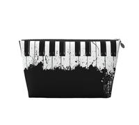 QGWDYYJQ Borsa cosmetica portatile della pochette della borsa cosmetica di viaggio di viaggio stampata pianoforte, Argento, Taglia unica